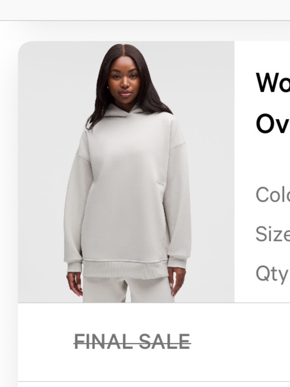lululemon athletica Oversized Hoodie - Light Beige/Cream